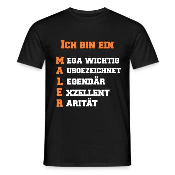 peintre - T-shirt homme - noir - Devant - AI Model Male 178 light (178cm)