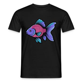 Goldfische Aquaristik Aquarium - Männer T-Shirt - Schwarz - Vorne - AI Model Male 178 light (178cm)