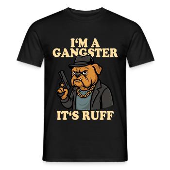 Chien gangster avec du style - T-shirt homme - noir - Devant - AI Model Male 178 light (178cm)