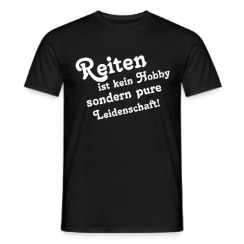 reiten ist kein Hobby Leidenschaft Reiter Pferd - Männer T-Shirt - Schwarz - Vorne - AI Model Male 178 light (178cm)