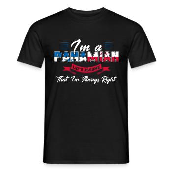 Panamanian Flag Panamanian Roots gift - Men's T-Shirt - black - Front - AI Model Male 178 light (178cm)