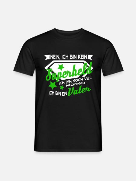 Papa ist mein Superheld - Männer T-Shirt - Schwarz