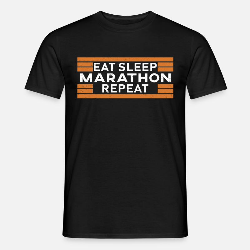 Marathon - Männer T-Shirt - Schwarz