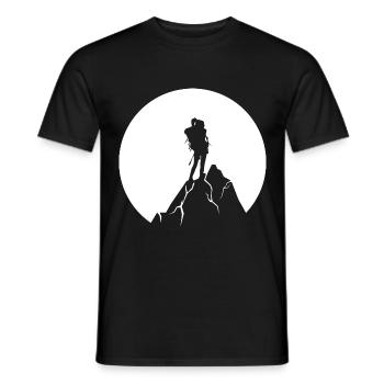 Mond - Wandern - (5) - Männer T-Shirt - Schwarz - Vorne - AI Model Male 178 light (178cm)