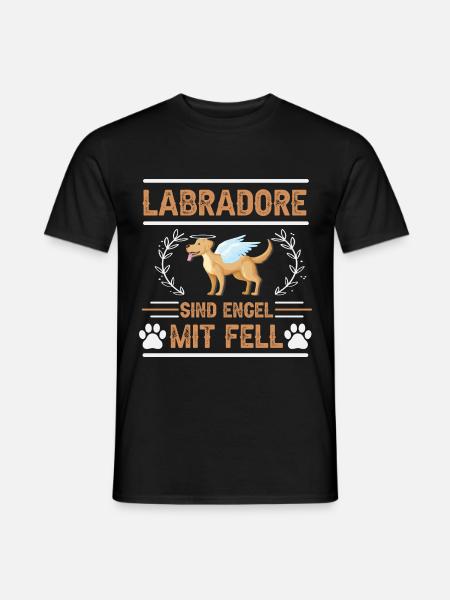Labradore sind Engel mit Fell - Männer T-Shirt - Schwarz