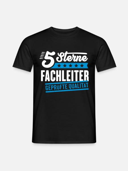5Sterne Fachleiter - Männer T-Shirt - Schwarz