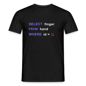 Select Finger From Hand - Männer T-Shirt - Schwarz - Vorne - AI Model Male 178 light (178cm)