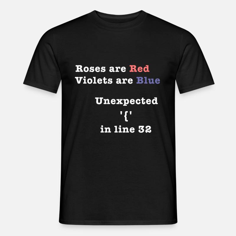 Unexpected Bracket in Line 32 - Männer T-Shirt - Schwarz