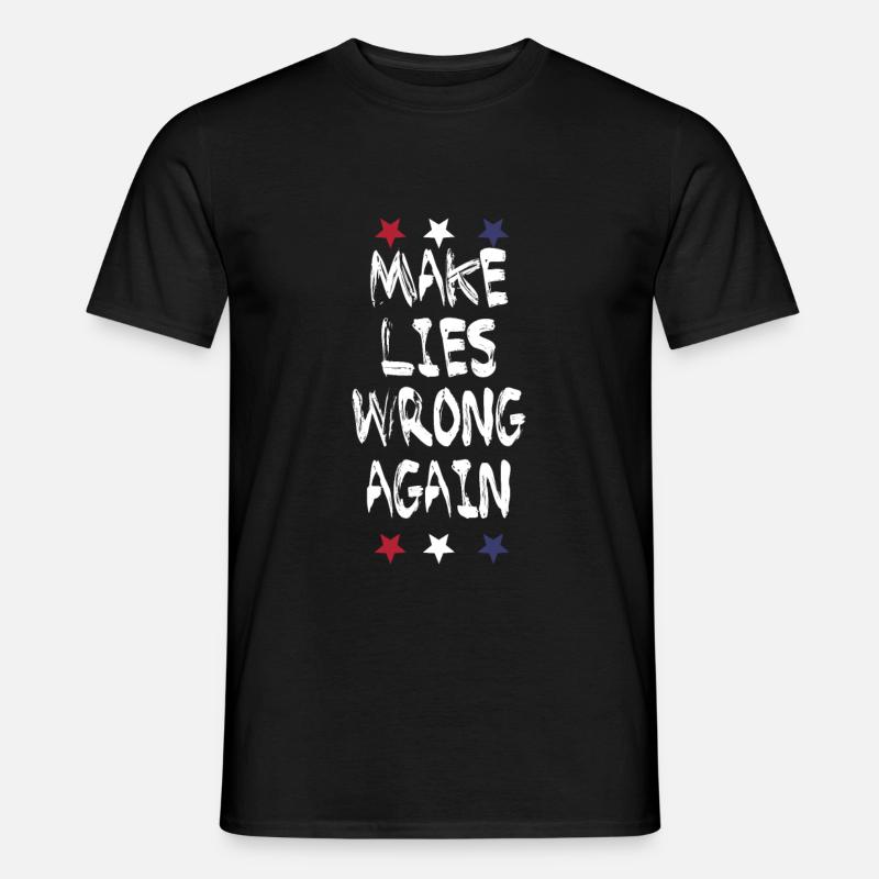 Make Lies Wrong Again2 - Männer T-Shirt - Schwarz