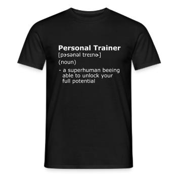 Personal trainer definition - Men's T-Shirt - black - Front - AI Model Male 178 light (178cm)