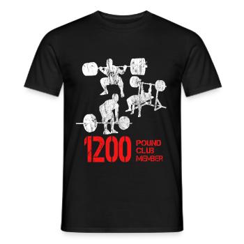 1200 Pound Club Member 2 - Bodybuilder Powerlifter - Men's T-Shirt - black - Front - AI Model Male 178 light (178cm)