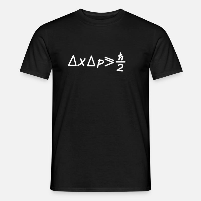 Quantum Mechanics Uncertainty - Physiker - Männer T-Shirt - Schwarz