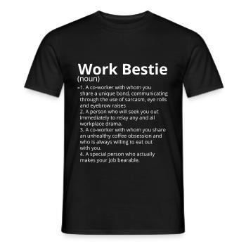 Work Beast Definition Description - Men's T-Shirt - black - Front - AI Model Male 178 light (178cm)