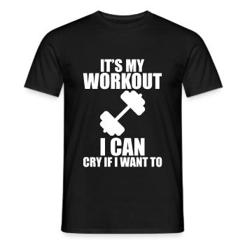 C’est mon entraînement, je peux pleurer si je veux - T-shirt homme - noir - Devant - AI Model Male 178 light (178cm)