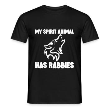 My Spirit Animal Has Rabies 4 - Männer T-Shirt - Schwarz - Vorne - AI Model Male 178 light (178cm)