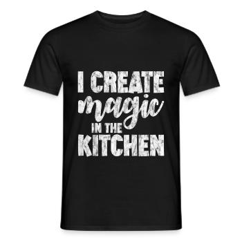 I Create Magic In The Kitchen 4 - Men's T-Shirt - black - Front - AI Model Male 178 light (178cm)