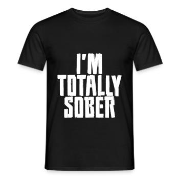 Je suis totalement sobre - T-shirt homme - noir - Devant - AI Model Male 178 light (178cm)