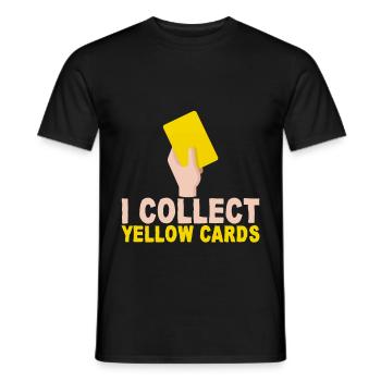 Je reçois des cartons jaunes - T-shirt homme - noir - Devant - AI Model Male 178 light (178cm)