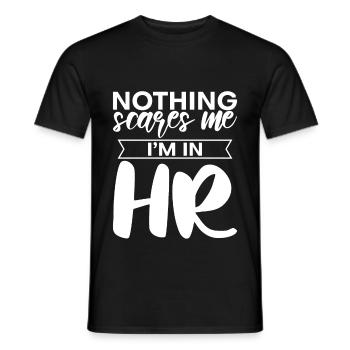 Rien ne me fait peur Je suis dans HR 4 - T-shirt homme - noir - Devant - AI Model Male 178 light (178cm)