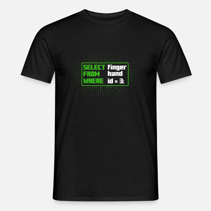 SELECT finger FROM hand Software-Entwickler - Männer T-Shirt - Schwarz