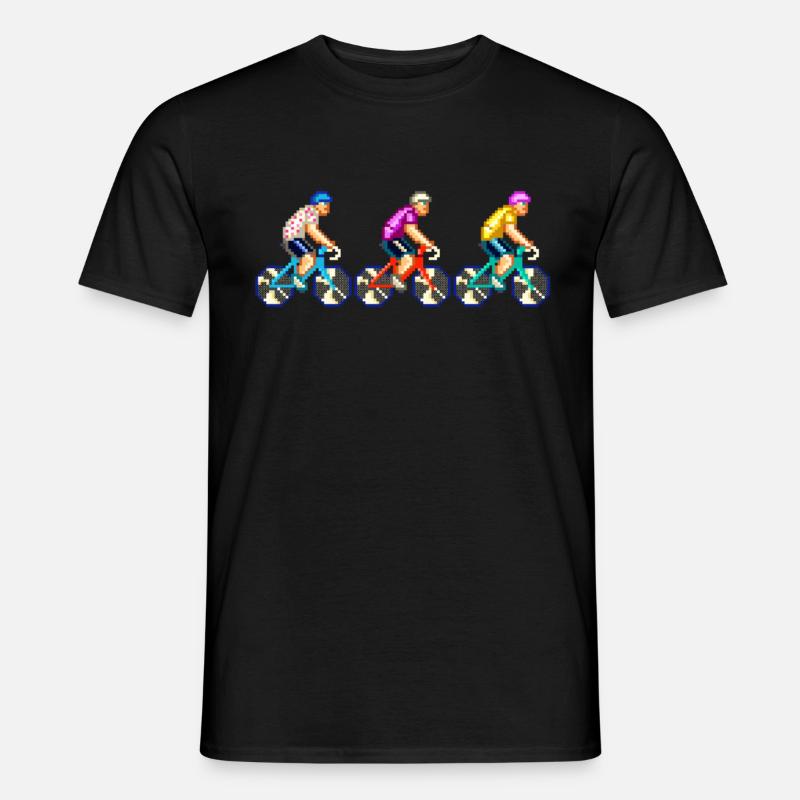 PIXELBIKER TRIO FAST FORWARD - Männer T-Shirt - Schwarz
