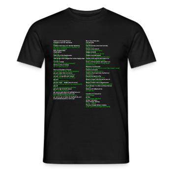 Git Commandes Commands Informaticien Student Informat - T-shirt homme - noir - Devant - AI Model Male 178 light (178cm)