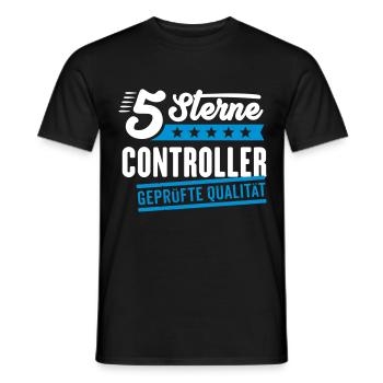 5Sterne Controller - Männer T-Shirt - Schwarz - Vorne - AI Model Male 178 light (178cm)