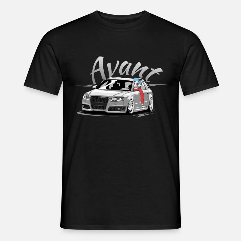 RS4 B7 A4 low style skulldriver tuning car avant - Männer T-Shirt - Schwarz