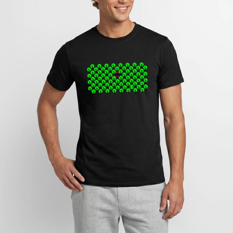 Fairytale - Rotkaeppchen - Märchen - Wolf - Quer Männer T-Shirt
