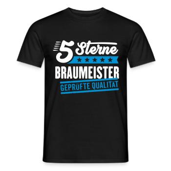 5Sterne Braumeister - Männer T-Shirt - Schwarz - Vorne - AI Model Male 178 light (178cm)