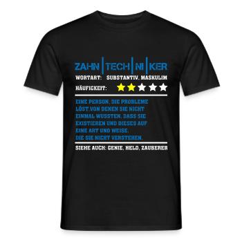 Zahntechniker Zahnarzt Beruf Arzt Geschenk - Männer T-Shirt - Schwarz - Vorne - AI Model Male 178 light (178cm)