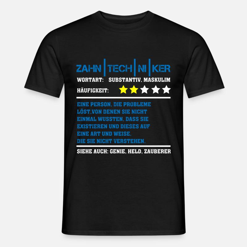 Zahntechniker Zahnarzt Beruf Arzt Geschenk - Männer T-Shirt - Schwarz