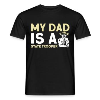 Papa Policier Du Service de Police Policier - T-shirt homme - noir - Devant - AI Model Male 178 light (178cm)