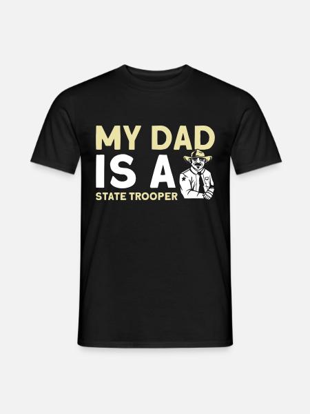 Papa Polizeibeamter Polizeidienst Polizist - T-shirt herr - svart