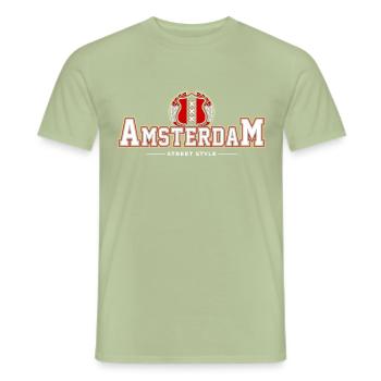 Amsterdam - Men's T-Shirt - sage - Front - AI Model Male 178 light (178cm)