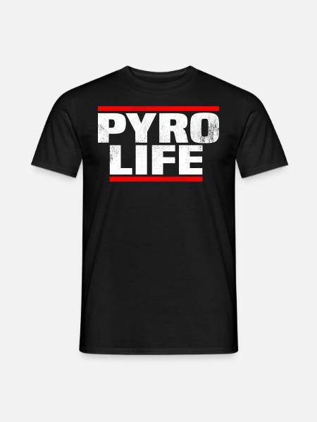 pyro life ilotulitus vuurwerk paita - Miesten T-paita - musta
