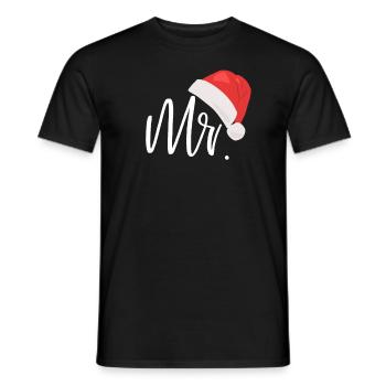 Mr Partnerlook Pärchen Weihnachtspulli Weihnacht - Männer T-Shirt - Schwarz - Vorne - AI Model Male 178 light (178cm)