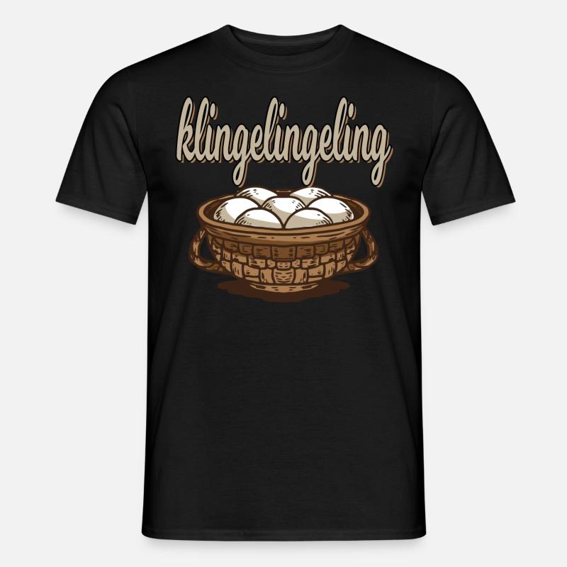 Klingelingeling für einen Eiermann und - Männer T-Shirt - Schwarz