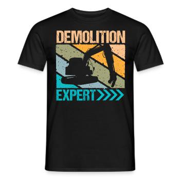 Demolition Expert Baggerfahrer - Männer T-Shirt - Schwarz - Vorne - AI Model Male 178 light (178cm)
