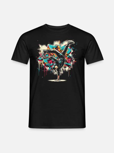 Breakdance Graffiti Sprayer - Männer T-Shirt - Schwarz