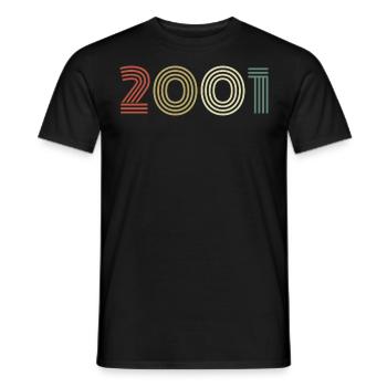 2001 Geburtstag Jahrgang 2001 Geschenk 2001 - Männer T-Shirt - Schwarz - Vorne - AI Model Male 178 light (178cm)