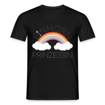 Einhorn - Prinzessin - Glitzer - Männer T-Shirt - Schwarz - Vorne - AI Model Male 178 light (178cm)