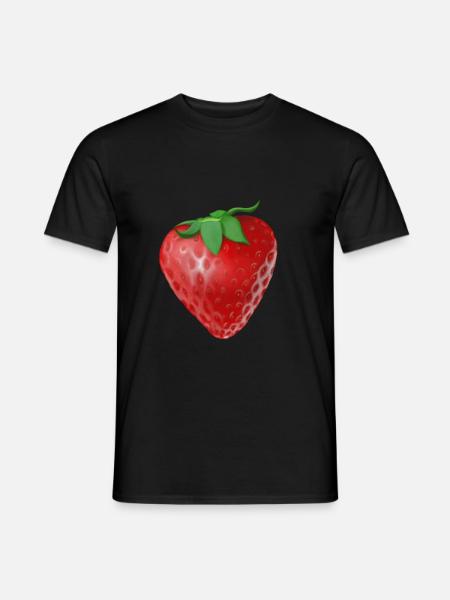 Delicious red strawberry - Men's T-Shirt - black