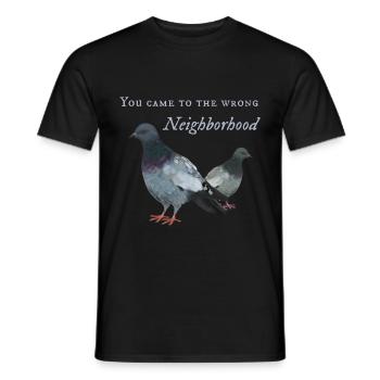 Taube in falscher Nachbarschaft - Männer T-Shirt - Schwarz - Vorne - AI Model Male 178 light (178cm)