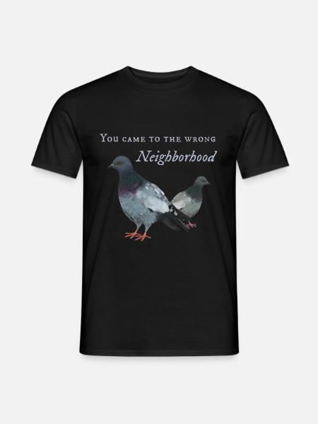 Pigeon dans le mauvais quartier - T-shirt homme - noir
