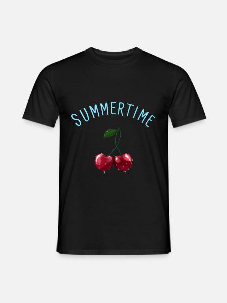 Cherries - Cherries Summertime - Men's T-Shirt - black