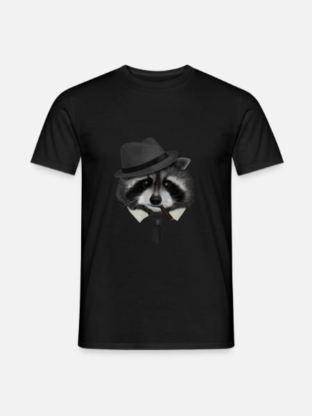 Raton laveur gangster mafia - T-shirt homme - noir