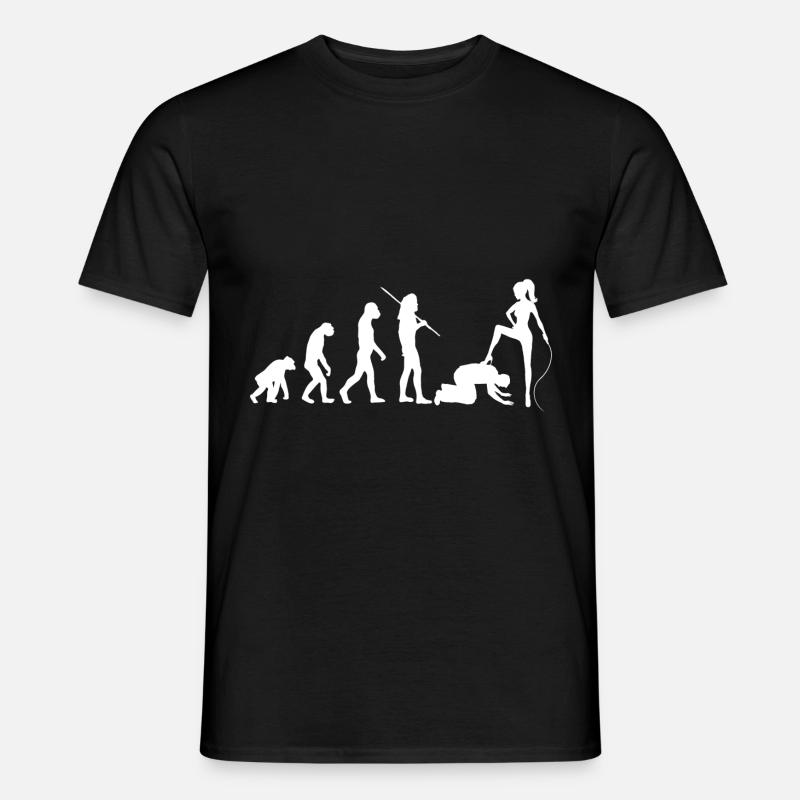 Evolution - dominatrice et esclave - T-shirt homme - noir