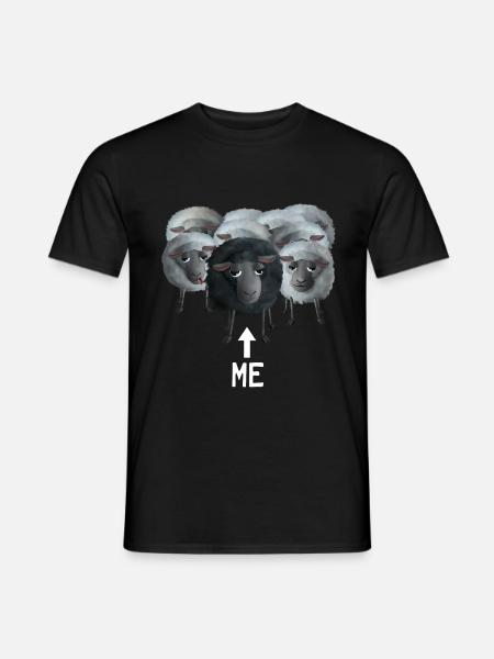 Sweet sheep - I the black sheep - Men's T-Shirt - black
