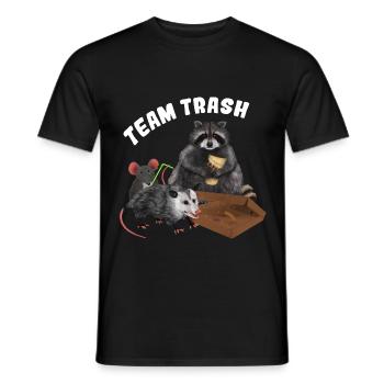 Racoon Opossum Mouse - Team Trash - Männer T-Shirt - Schwarz - Vorne - AI Model Male 178 light (178cm)